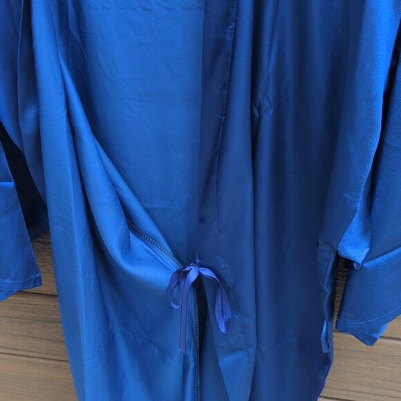 Bundle Of 2 Blue Satin Bridesmaid Kimono Robe - New XL & XXL - Picture 3 of 7